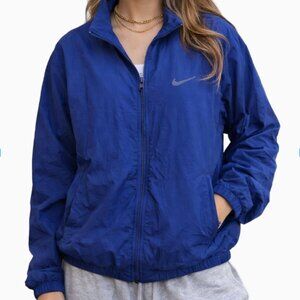 Nike- VINTAGE 90s - Windbreaker Size Small Blue Jacket Full Zip✔️💙